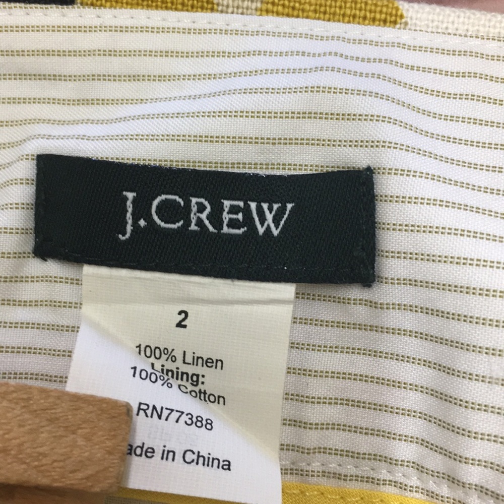 J crew 💯 % linen design skirt - Picture 4 of 5